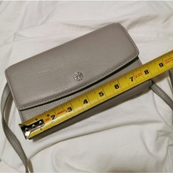 Tory Burch Dove Gray Wallet On Chain Shoulder bag Clutch - Picture 16 of 16